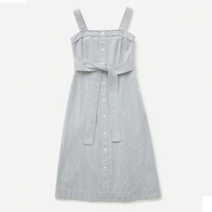 Everlane Midi Cotton Weave Tank Dress